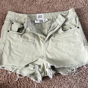 bdg urban outfitters high rise green mom shorts